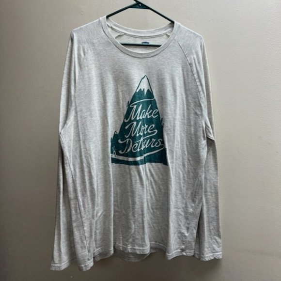 Old Navy heathered tan long sleeve shirt - Picture 1 of 4